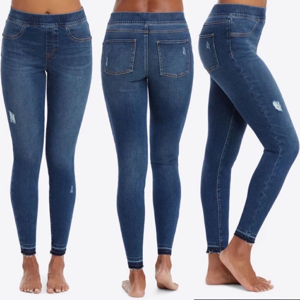 Spanx pull on distressed skinny jeans women’s size S